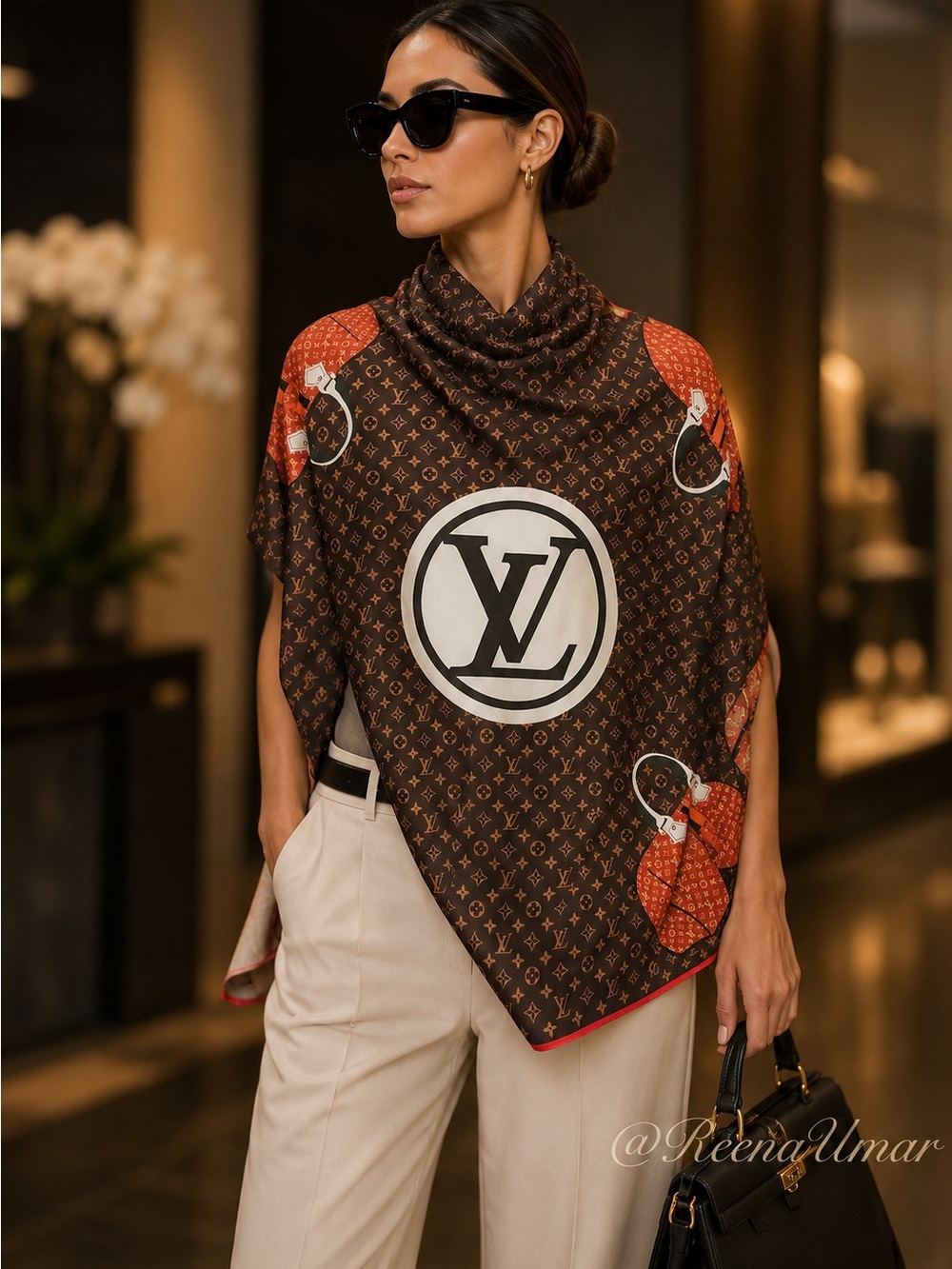 NWT Luxury Silk Square Scarf – 100% Silk | 34” x 34”